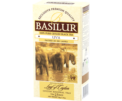 Herbata Basilur Uva – pudełko z czarnej herbaty cejlońskiej 25 kopert.