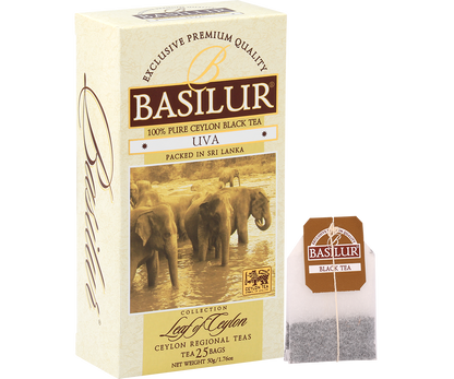 Herbata Basilur Uva w torebkach – czarna herbata premium z Cejlonu.