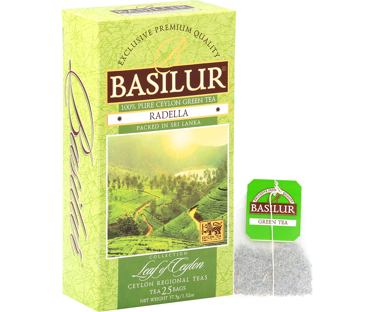 Torebka herbaty Basilur Radella Green z metką w kolorze zielonym