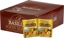 Opakowanie herbaty Basilur Autumn Tea 100 x 2 g z torebkami foliowanymi Four Seasons.