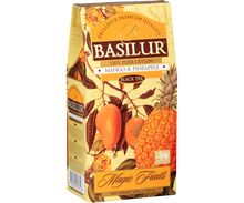 Herbata Basilur Mango & Pineapple – pudełko 100 g z serii Magic Fruits.