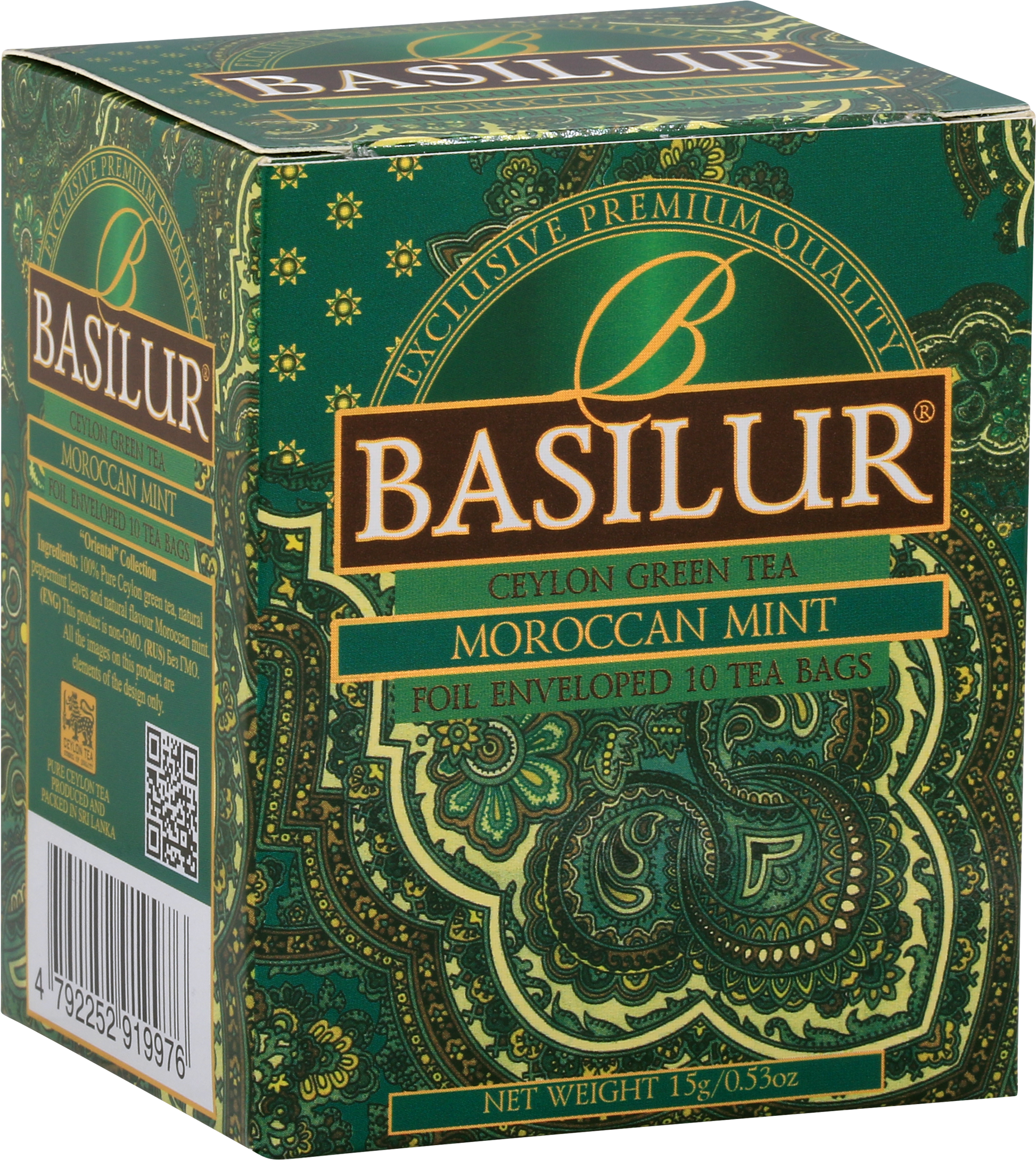 Pudełko herbaty Basilur Moroccan Mint z kolekcji Oriental.