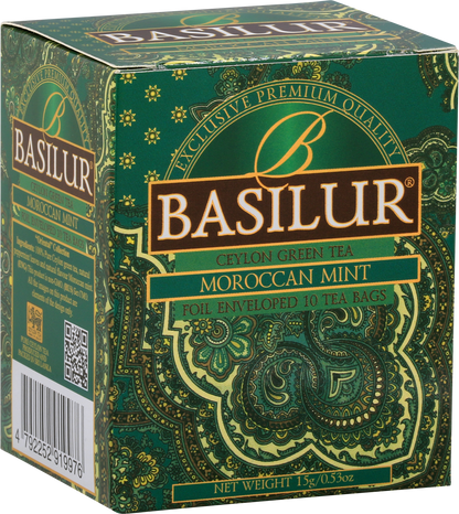 Pudełko herbaty Basilur Moroccan Mint z kolekcji Oriental.