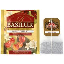 Saszetka i torebka Basilur Sweet Cherry czarna herbata Ceylon w kopercie