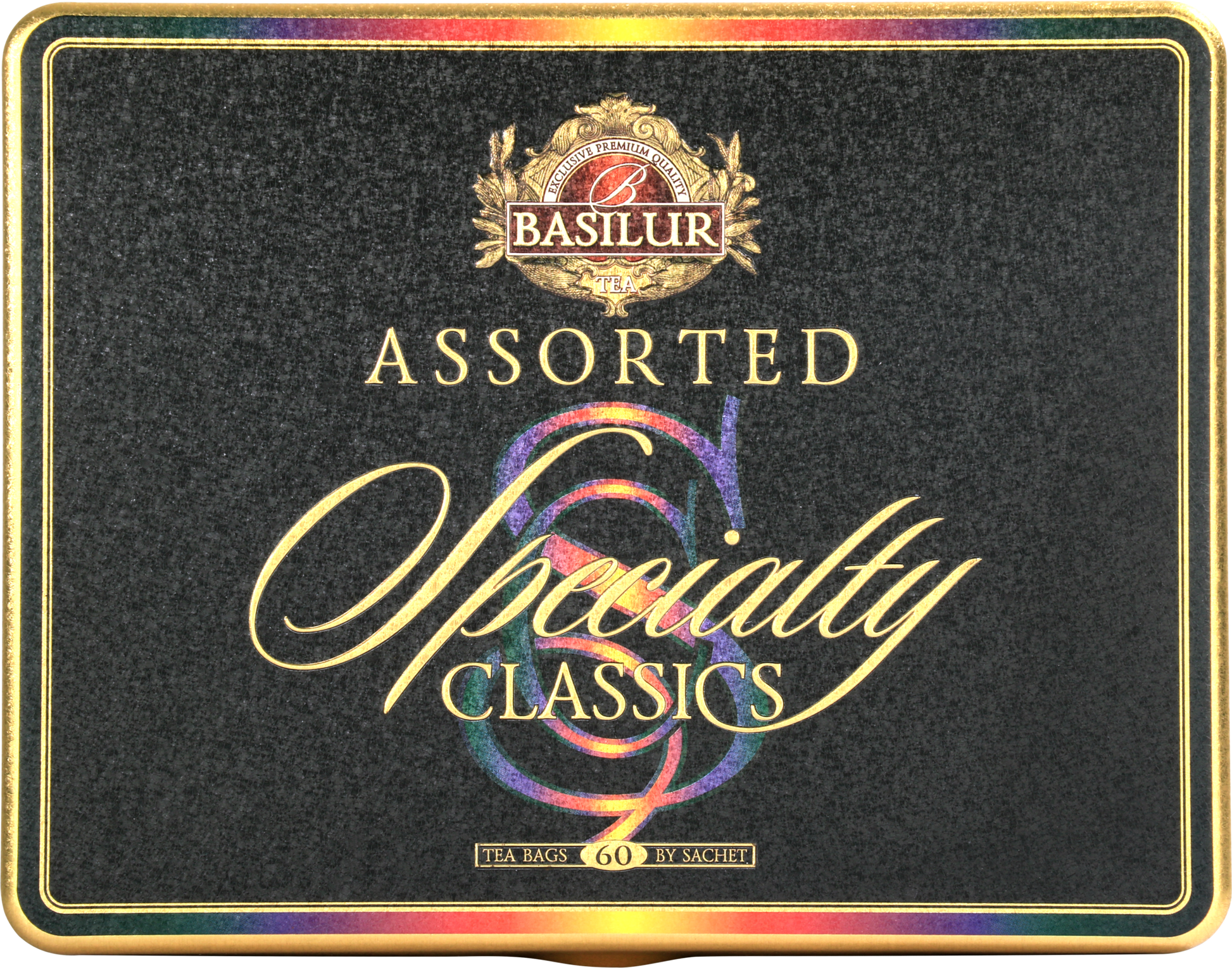Zestaw herbat Basilur Specialty Classics 60 kopert w eleganckiej metalowej puszce.