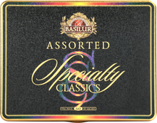 Zestaw herbat Basilur Specialty Classics 60 kopert w eleganckiej metalowej puszce.