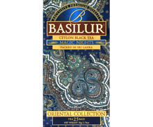 Opakowanie Basilur Magic Nights – czarna herbata cejlońska z kolekcji Oriental.