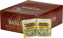 Koperty herbaty Basilur Chamomile – aromatyczny napar z suszonych kwiatów rumianku.