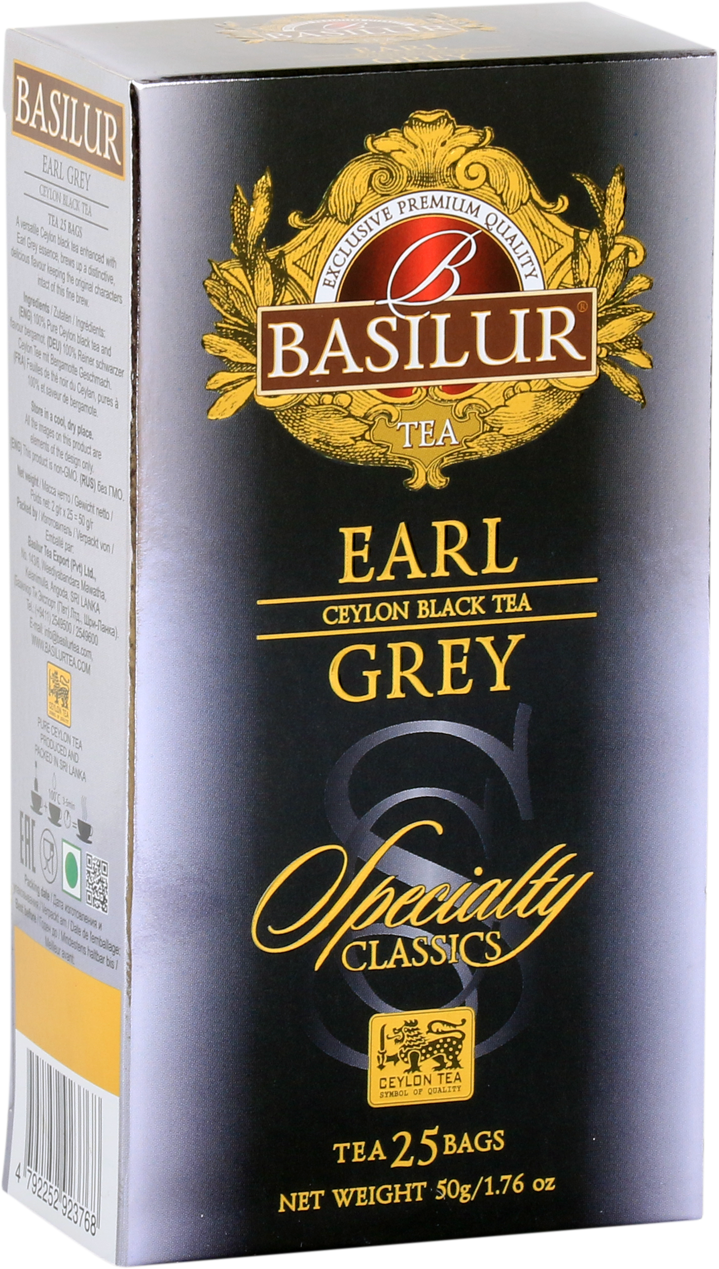 Herbata Basilur Earl Grey – 100% czarna Ceylon Tea z naturalnym olejkiem bergamotowym.