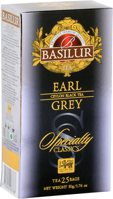 Herbata Basilur Earl Grey – 100% czarna Ceylon Tea z naturalnym olejkiem bergamotowym.