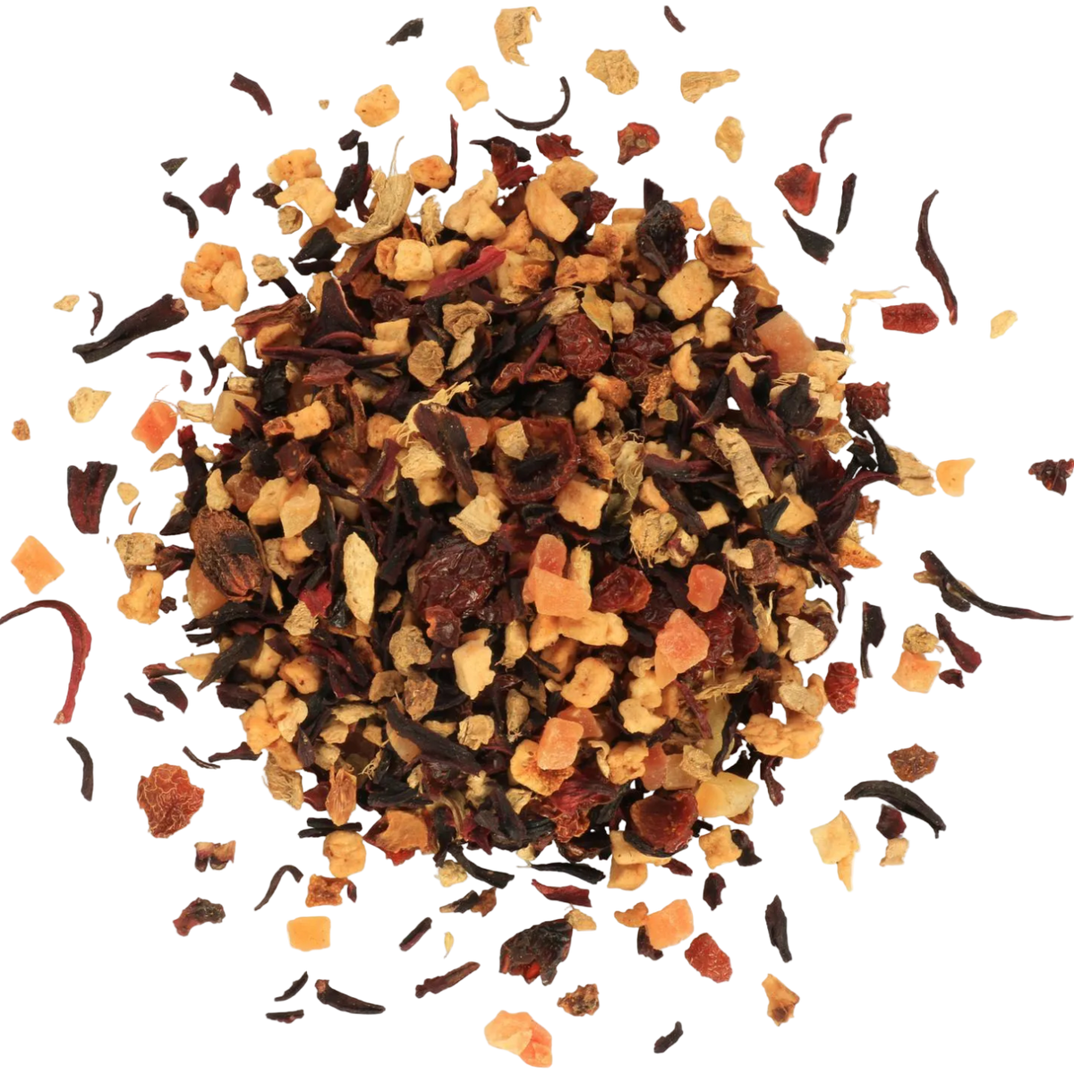 Owocowa herbata Red Hot Ginger Tea z imbirem, hibiskusem i skórką pomarańczy