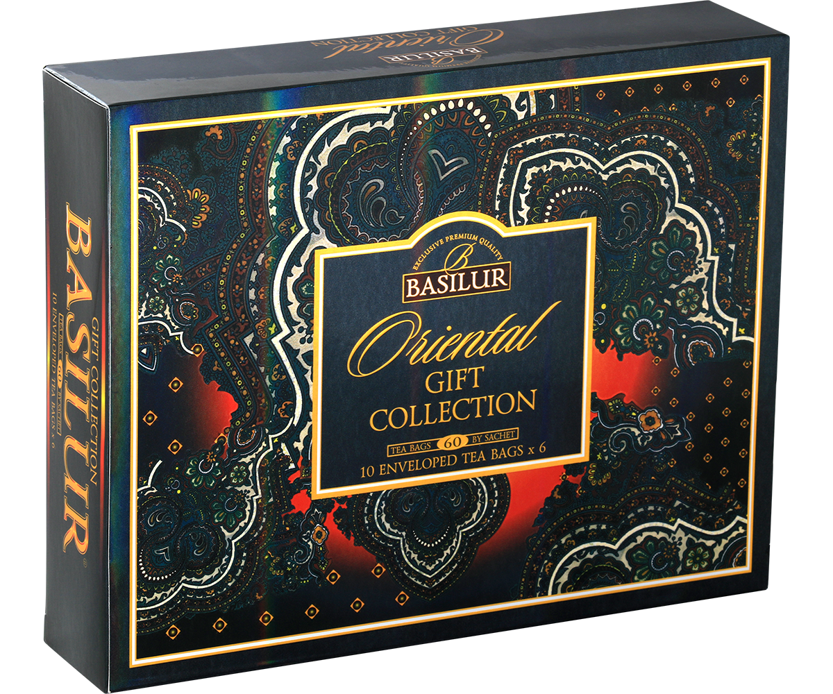 Zestaw herbat Basilur Oriental Gift Collection – perspektywiczny widok opakowania.