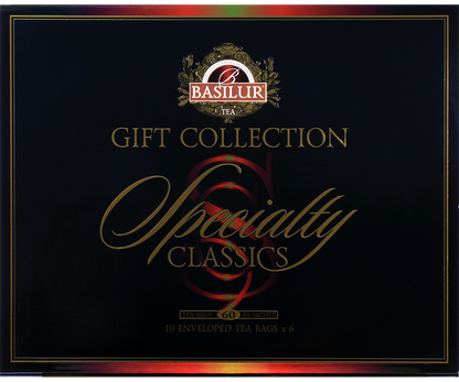 Przód opakowania Basilur Gift Collection Specialty Classics – elegancka kolekcja herbat.