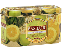 Zestaw herbaty Basilur Lemon & Lime – aromatyczna herbata owocowa w puszce.