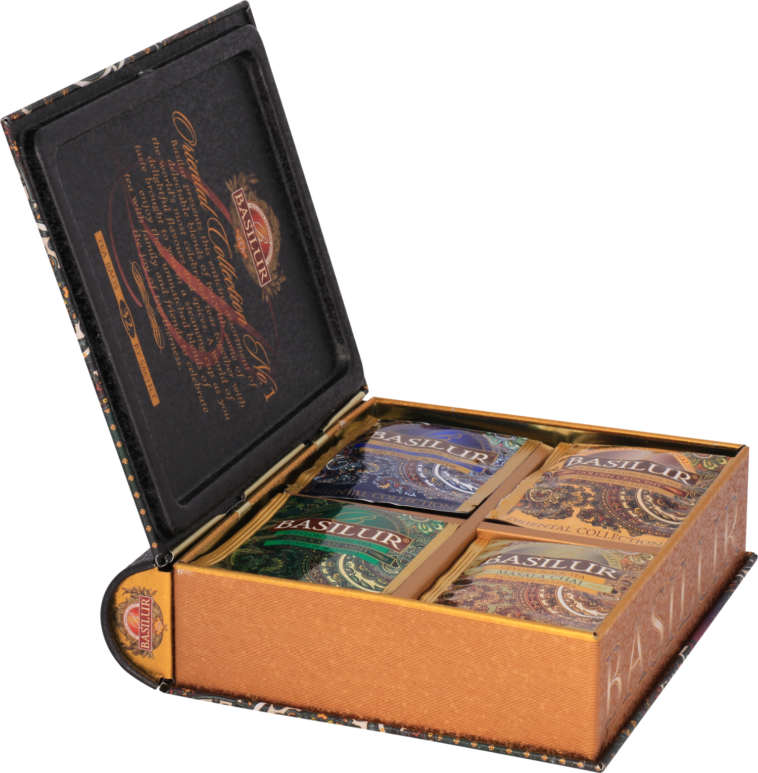 Zestaw herbat Basilur Oriental Collection No. 1 w eleganckim pudełku książce.