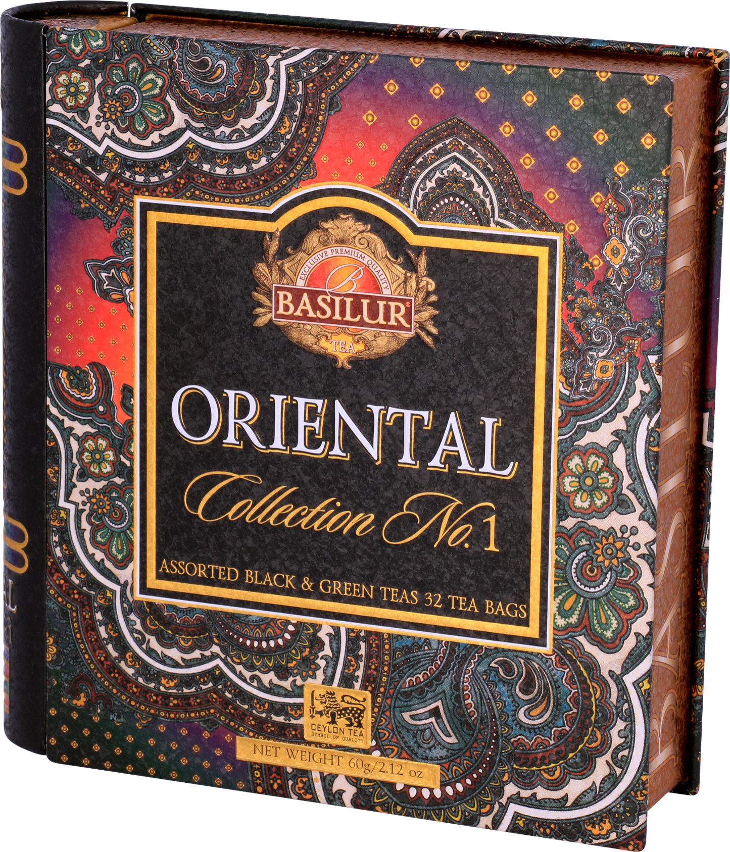 Pudełko Basilur Oriental Collection No. 1 – kolekcja czarnych i zielonych herbat.