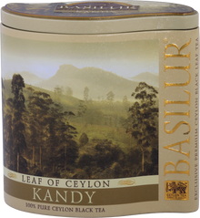 Herbata Basilur Kandy w eleganckiej puszce – czarna herbata cejlońska premium.