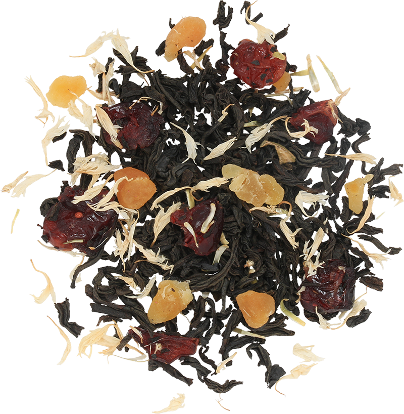 Mieszanka czarnej herbaty cejlońskiej z żurawiną i ananasem Basilur Frosty Day.