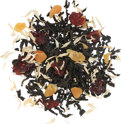 Mieszanka czarnej herbaty cejlońskiej z żurawiną i ananasem Basilur Frosty Day.