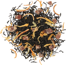 Mieszanka czarnej herbaty cejlońskiej z imbirem i skórką pomarańczy Basilur Frosty Evening.