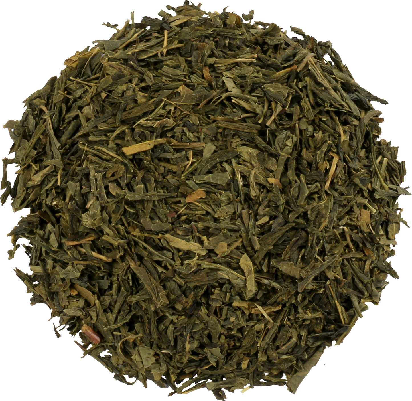 Liście zielonej herbaty Basilur Chinese Sencha – klasyczna cejlońska herbata o świeżym aromacie.