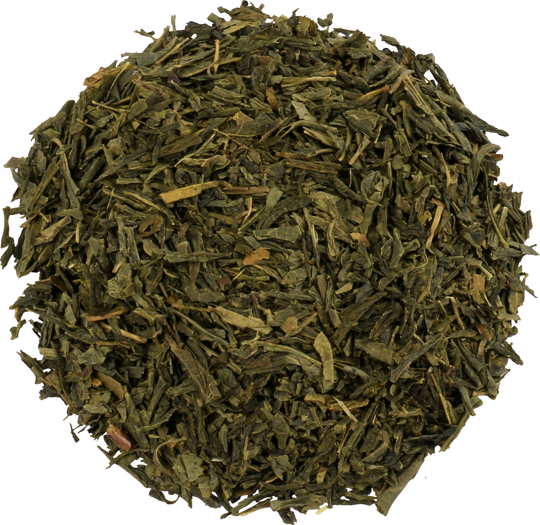 Liście zielonej herbaty Basilur Chinese Sencha – klasyczna cejlońska herbata o świeżym aromacie.