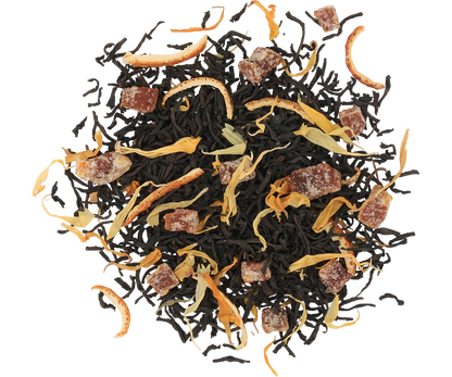 Liściasta herbata Basilur Frosty Evening z kawałkami owoców i płatkami kwiatów