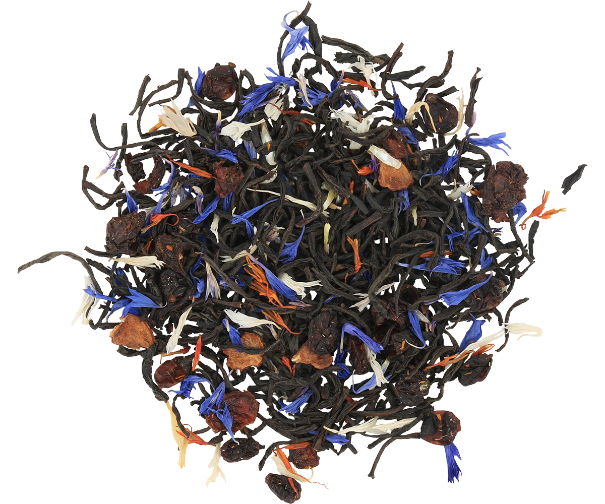 Liściasta herbata Basilur Frosty Night z owocami i płatkami kwiatów