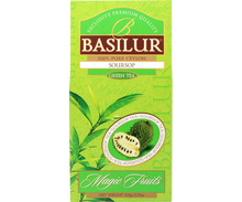 Opakowanie zielonej herbaty Basilur Soursop z kolekcji Magic Fruits