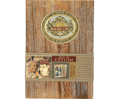 Opakowanie Basilur Best of Ceylon – luksusowy zestaw herbat w stylowym pudełku.