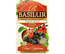 Herbata Basilur Forest Fruits – mieszanka owoców leśnych, bez kofeiny.