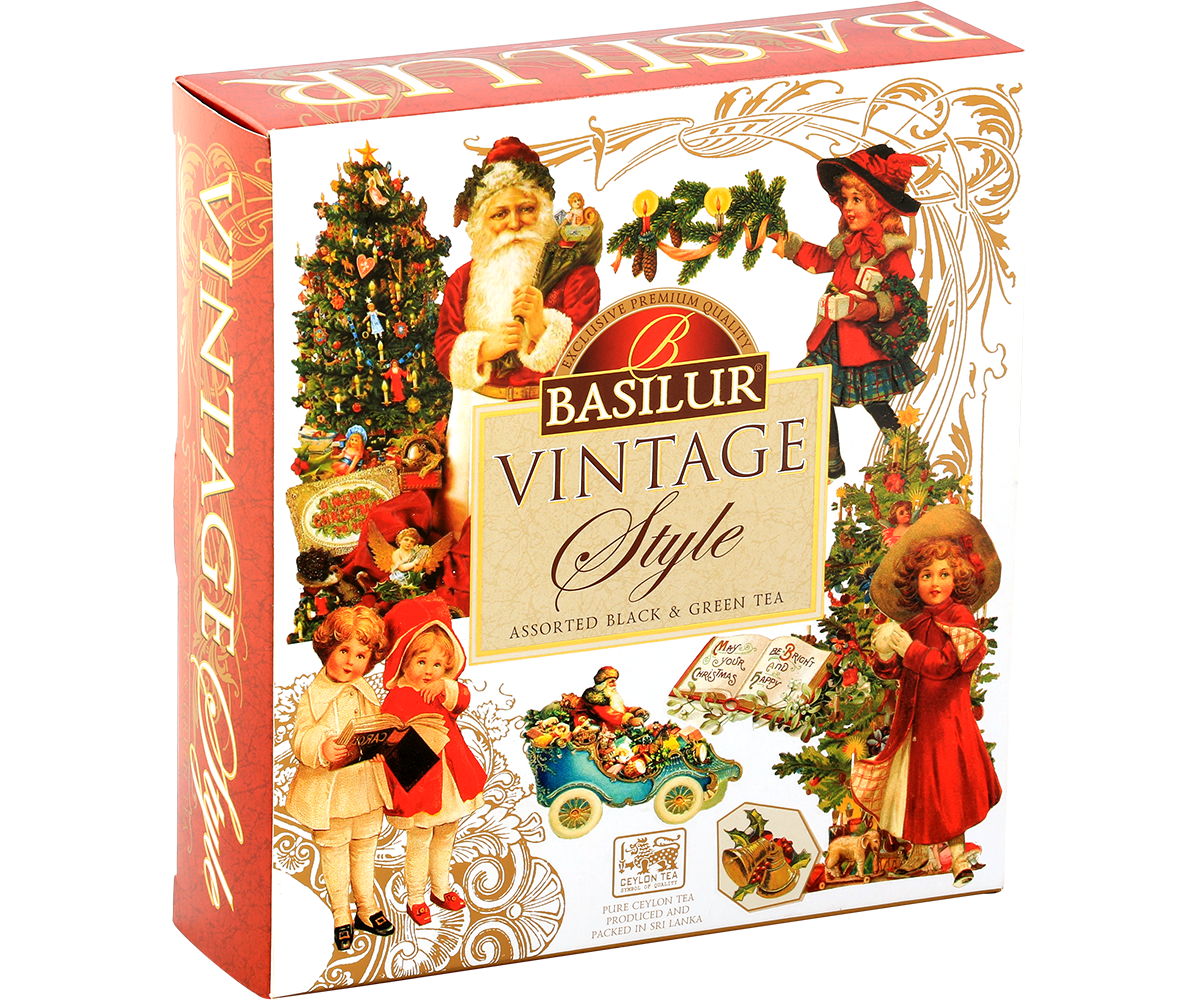 Eleganckie pudełko Basilur Vintage Style – zestaw herbat czarnych i zielonych