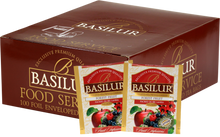 Opakowanie Basilur Forest Fruit 100 kopert, herbata owocowa z malinami i jeżynami.