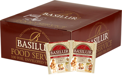 Zestaw Basilur Merry Christmas – 100 torebek herbaty cejlońskiej w świątecznej edycji Vintage Style.