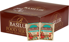 Zestaw Basilur Winter Holiday – 100 torebek czarnej herbaty cejlońskiej w świątecznym opakowaniu.