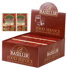 Herbata Basilur New Year’s Gift 100 x 2 g w opakowaniu Food Service, czarna herbata świąteczno-noworoczna Vintage Style.