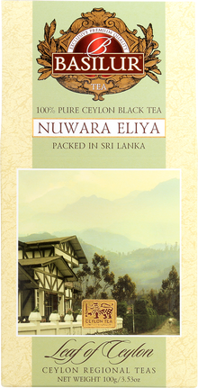 Zdjęcie opakowania herbaty Basilur Nuwara Eliya czarna herbata cejlońska premium

