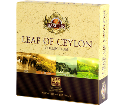 Opakowanie Basilur Leaf of Ceylon Collection – ekskluzywny zestaw herbat.