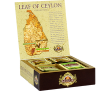 Zestaw herbat Basilur Leaf of Ceylon Collection z czterema regionami Cejlonu.