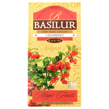 Opakowanie herbaty cejlońskiej Basilur Cranberry z owocowym aromatem żurawiny