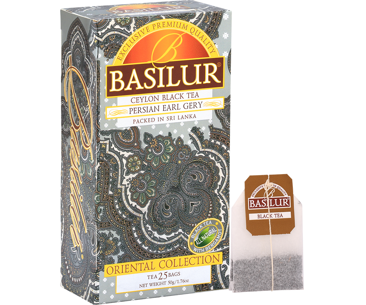 Torebka herbaty Basilur Persian Earl Grey z czarnej herbaty cejlońskiej z bergamotką