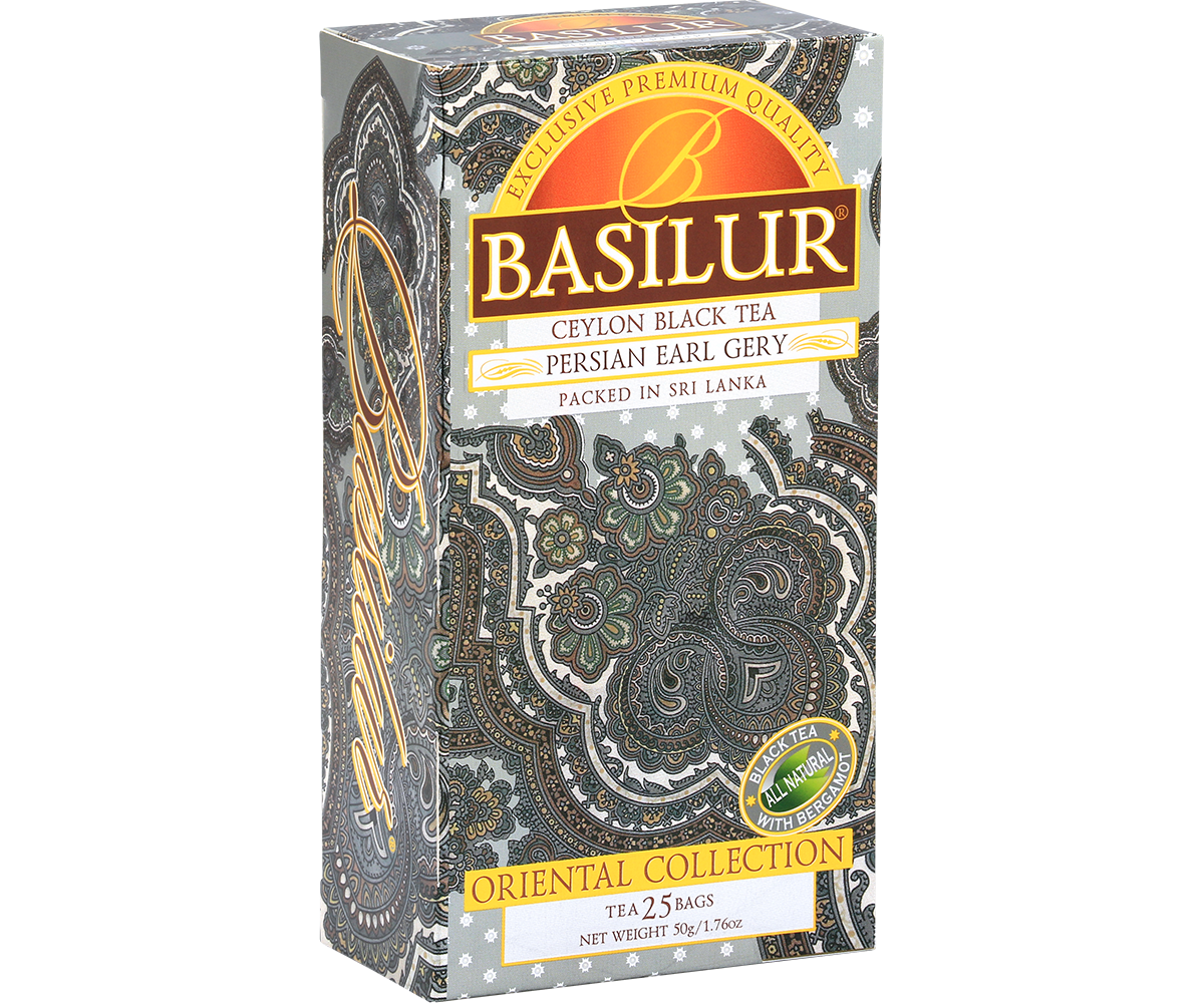 Herbata Basilur Persian Earl Grey – eleganckie pudełko z orientalnym motywem