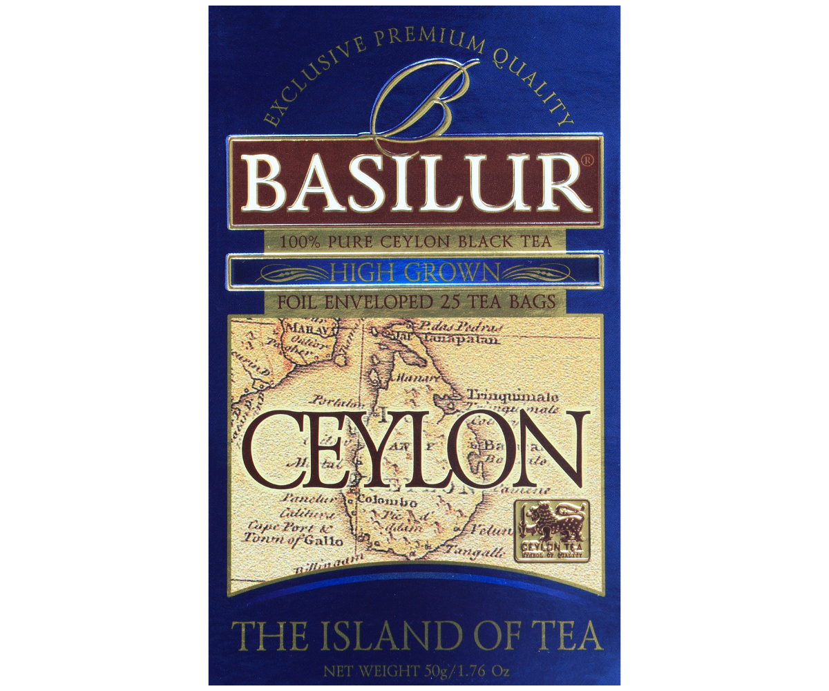 Opakowanie herbaty Basilur High Grown czarna herbata cejlońska 25 kopert.
