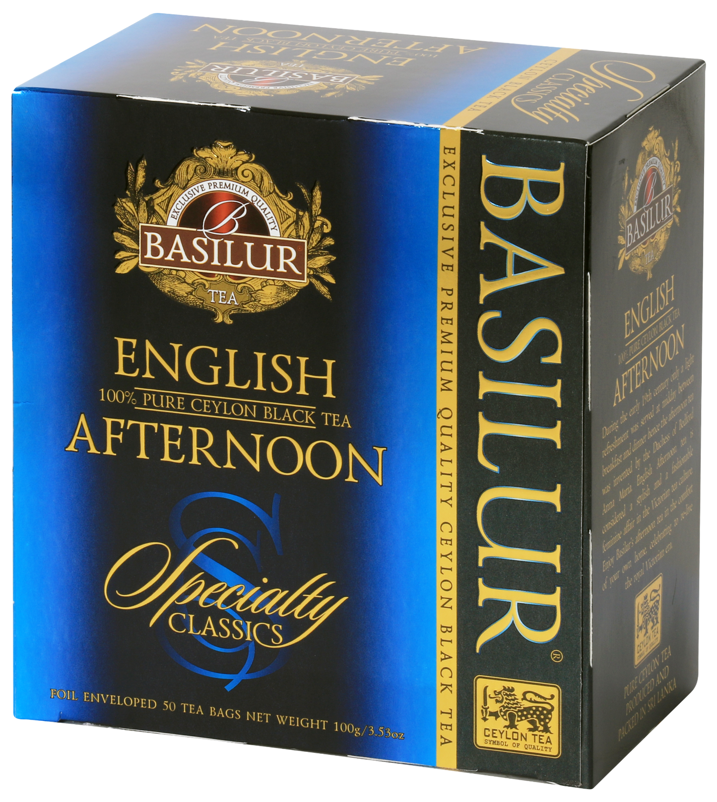 Herbata Basilur English Afternoon – eleganckie opakowanie z serii Specialty Classics.