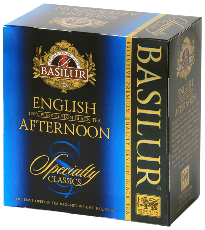 Herbata Basilur English Afternoon – eleganckie opakowanie z serii Specialty Classics.