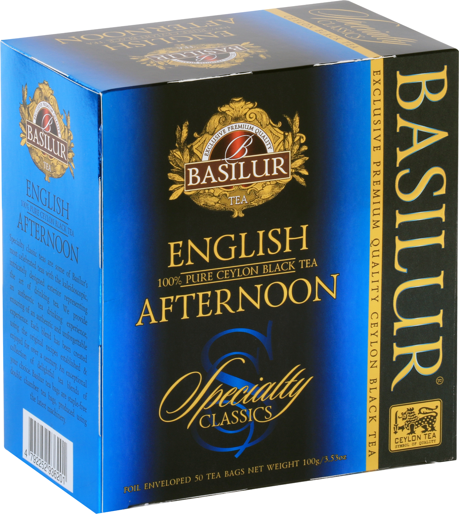 Opakowanie herbaty Basilur English Afternoon – klasyczna czarna herbata cejlońska.