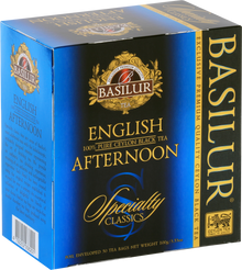 Opakowanie herbaty Basilur English Afternoon – klasyczna czarna herbata cejlońska.