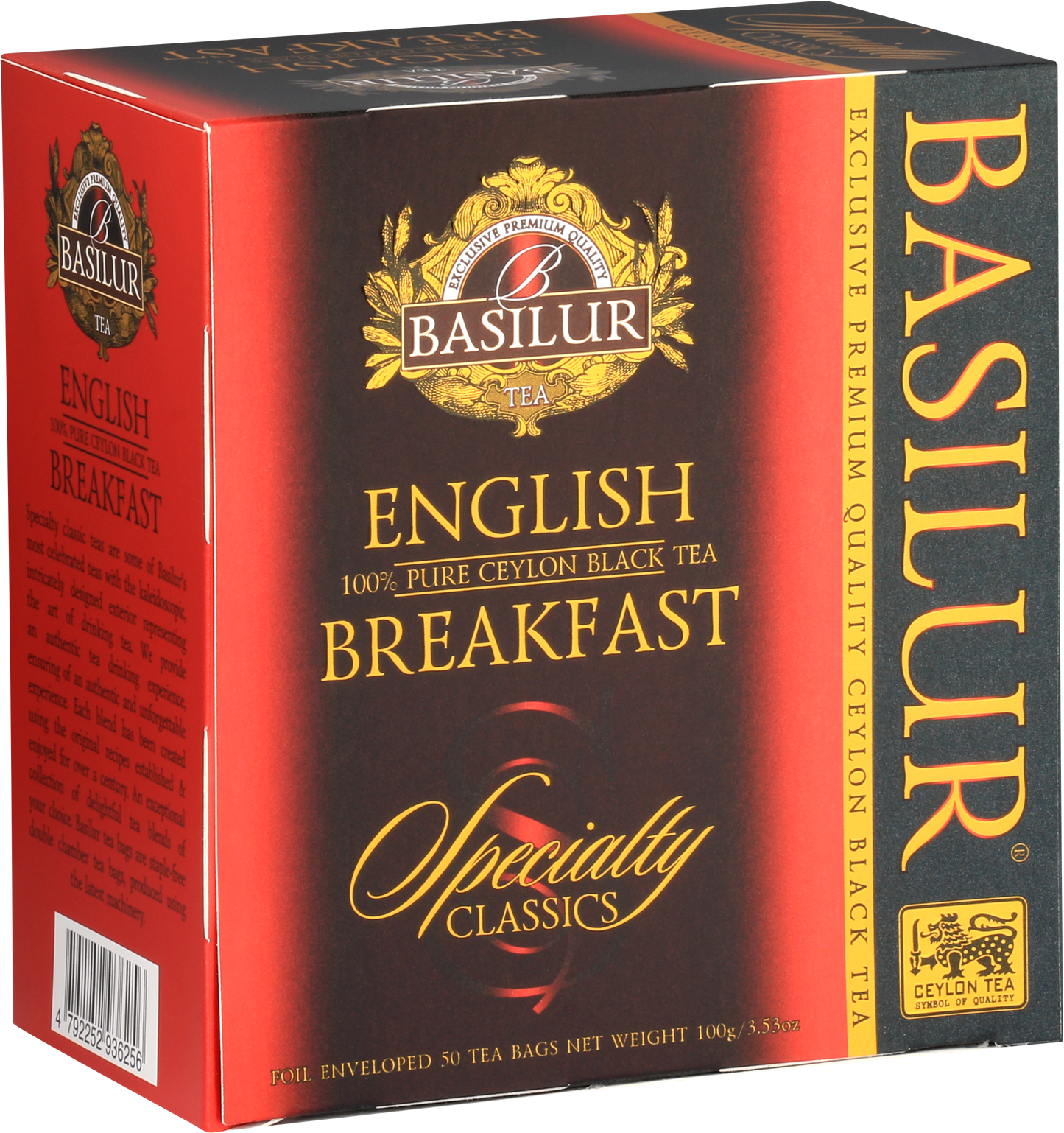 Zestaw kopert herbaty Basilur English Breakfast – aromatyczna herbata cejlońska.