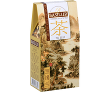 Bok pudełka Basilur Pu-Erh z opisem i detalami kolekcji Chinese Collection.
