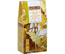 Bok pudełka Basilur Tie Guan Yin z opisem herbaty Chinese Collection.